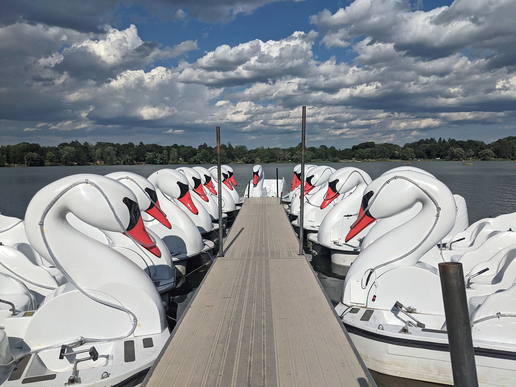 Adventuringgal's tweet card. Minneapolis is known as the City of Lakes—we have 22. Lake Nokomis is a popular favorite. Glide across in a swan boat, pedal around in a surrey—there are so many ways to enjoy the lake both on and...