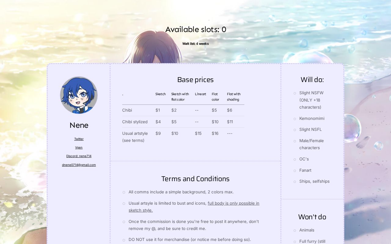 adnrsn's tweet card. price and examples