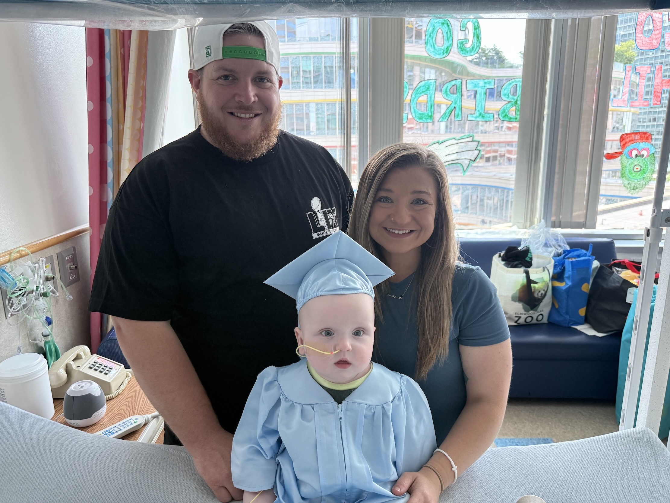 GrinsteinJ's tweet card. Three hundred and seven days after he was first admitted to Children’s Hospital of Philadelphia (CHOP), KJ Muldoon went home after being treated.