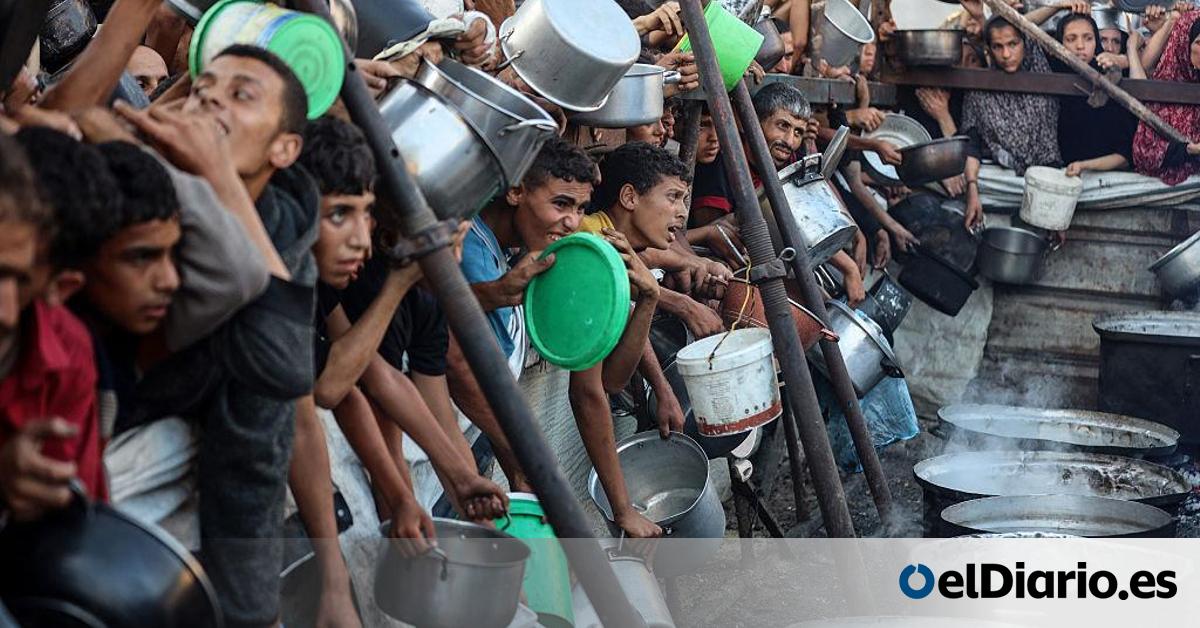 eldiarioes's tweet card. Naciones Unidas carga contra el sistema de reparto de comida israelí en la Franja, que tacha de "sádica trampa mortal" mientras aumentan las muertes por malnutrición