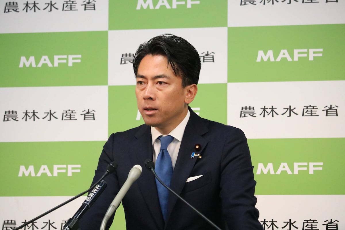 shinjirokoiz's tweet card. 小泉進次郎農林水産相は23日、日米関税交渉でミニマムアクセス（最低輸入量）の枠内でコメの輸入割合を増やすことで合意したことについて「新たな（農業）市場開放には全く当たらない。（輸入）枠が増えることを