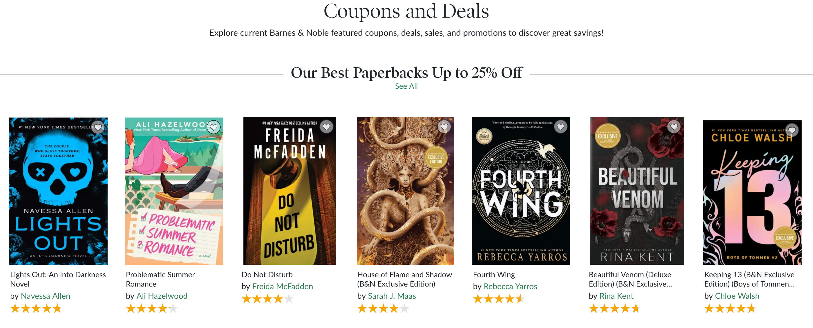 Goodereader's tweet card. Did you know Barnes and Noble has a secret coupons and deals