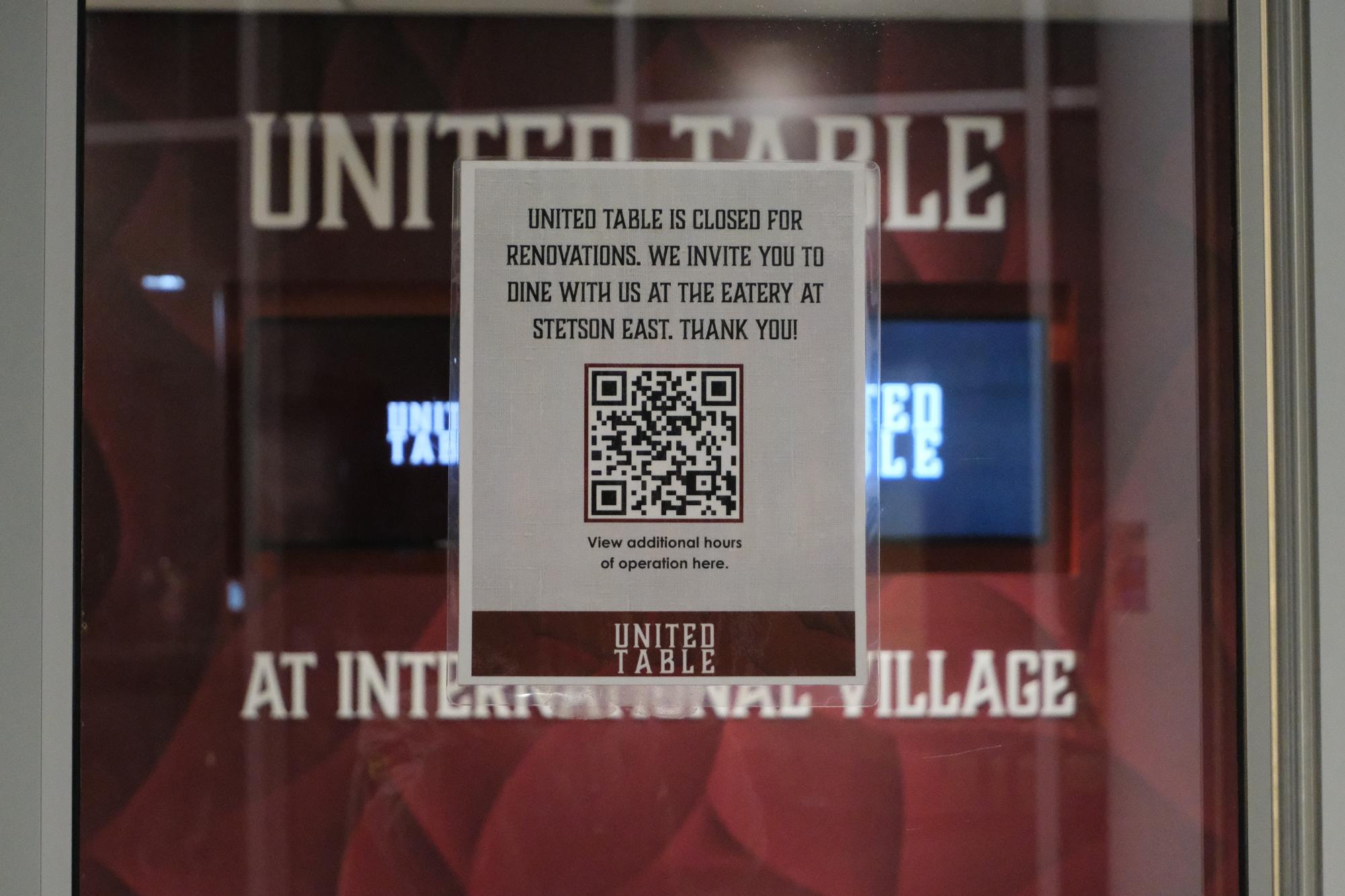 HuntNewsNU's tweet card. Stetson East will be the only dining hall open to students over the summer as the United Table at International Village undergoes renovations, the university confirmed in an email to The Huntington...