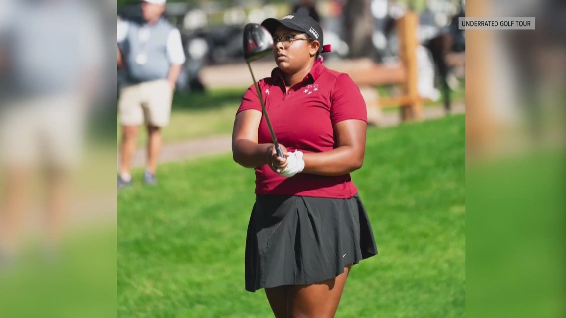 ABC10's tweet card. Gianna Singh, 16, wins her first tournament on Stephen Curry's Underrated Golf Tour, showcasing her dedication and commitment.