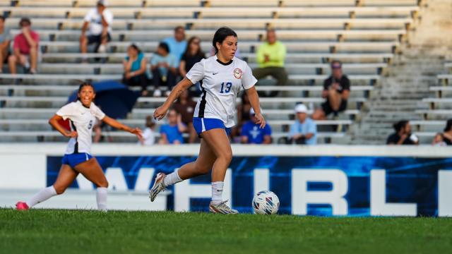 HighSchoolOT's tweet card. Jamieson Stadium at Grimsley High School hosted the NCCA East vs. West girls soccer All-Star Game on July 22, 2025 (Photo: Evan Moesta/HighSchoolOT)