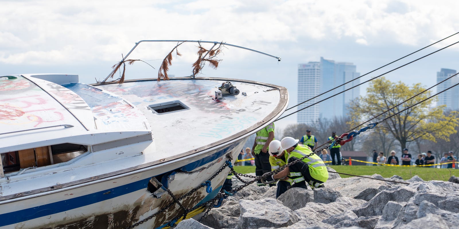 larrysandler's tweet card. Milwaukee County plans to recover costs from salvaging the abandoned Deep Thought boat through an auction, provided it can resolve legal questions.
