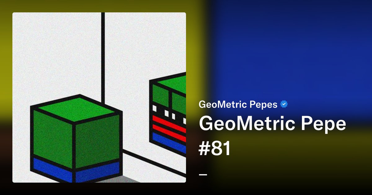 batzbot's tweet card. GeoMetric Pepe #81 - GeoMetric Pepes | OpenSea