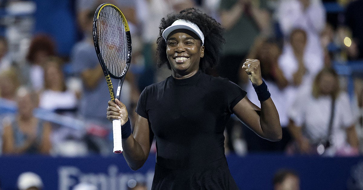 Excelsior's tweet card. Derrotando 6-3 y 6-4 a Peyton Stearns, Venus Williams superó la primera ronda individual del torneo WTA 500 de Washington