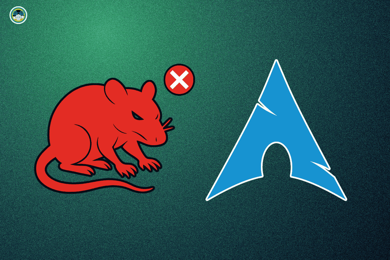 itsfoss2's tweet card. A sneaky menace made its way into Arch Linux recently.
