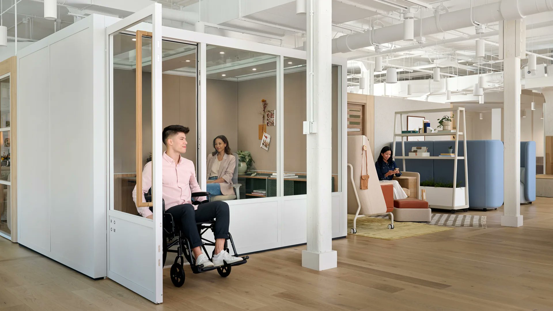 Inc's tweet card. The maker of portable “phone booth” private rooms for offices now has a line of wheelchair accessible conference rooms.