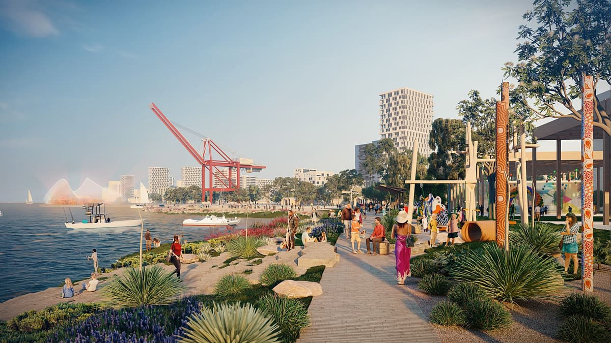Whiplash437's tweet card. A new vision for the future of the Port City has been unveiled, detailing the long-term redevelopment of the Fremantle-Walyalup harbour precinct.
