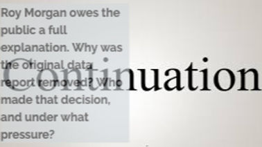 ALIVEadvocacy's tweet card. Roy Morgan owes the public a full explanation. Why was the original data report removed? Who made that decision, and under what pressure?