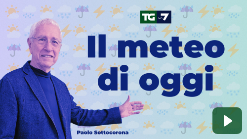 TgLa7's tweet card. Previsioni meteo del 23 luglio 2025