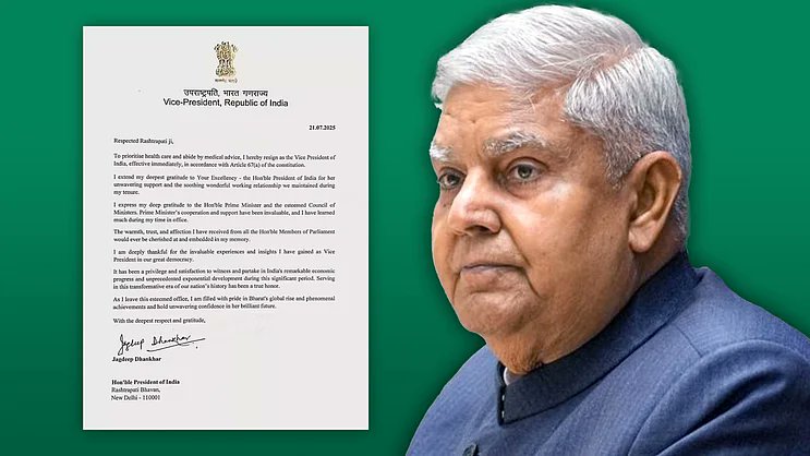 newslaundry's tweet card. Protocol snub, impeachment motion: Why Dhankhar called it quits