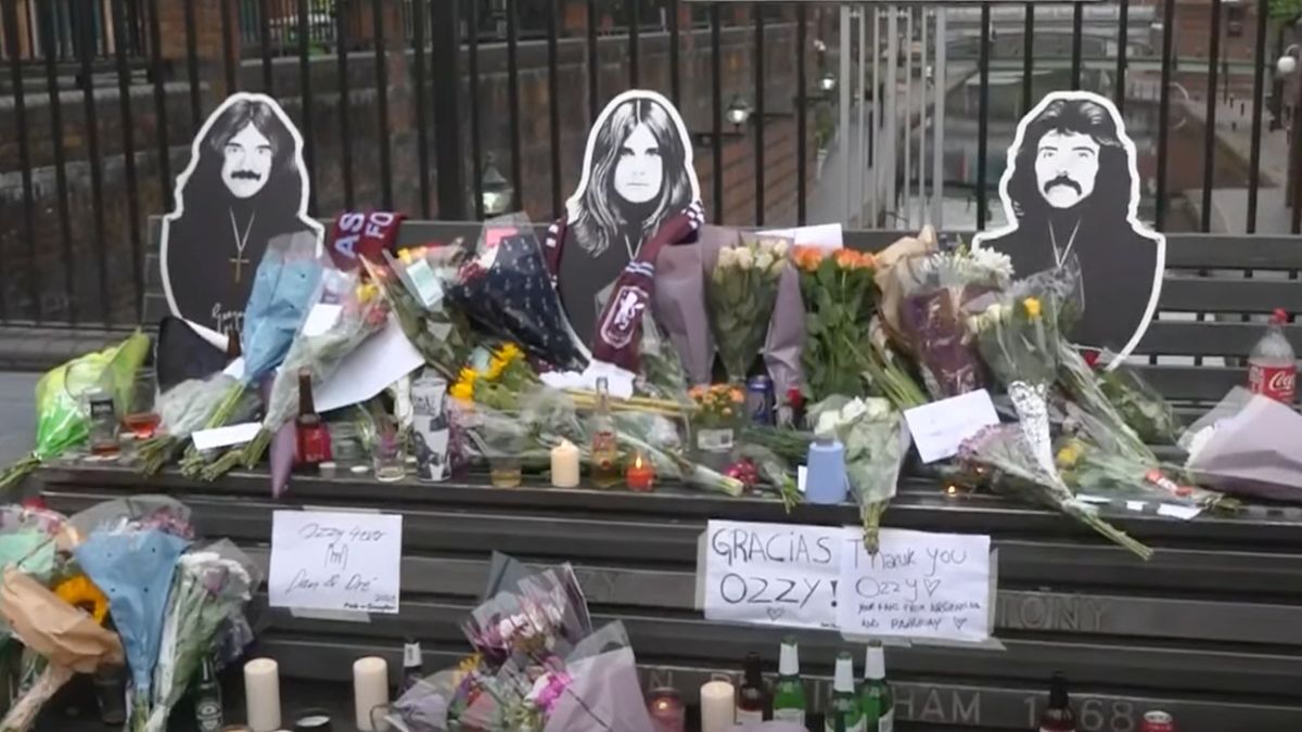 MetalHammer's tweet card. Ozzy fans have gathered in Birmingham across the night to pay tribute to the Prince Of Darkness, who has died aged 76