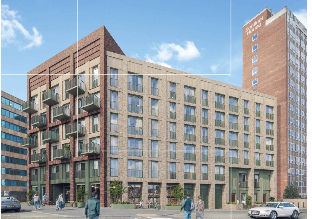 AboutMcr's tweet card. Plans have been submitted to transform a long-vacant brownfield site in Eccles into a vibrant, sustainable community. One Albert Street aims to bring 124