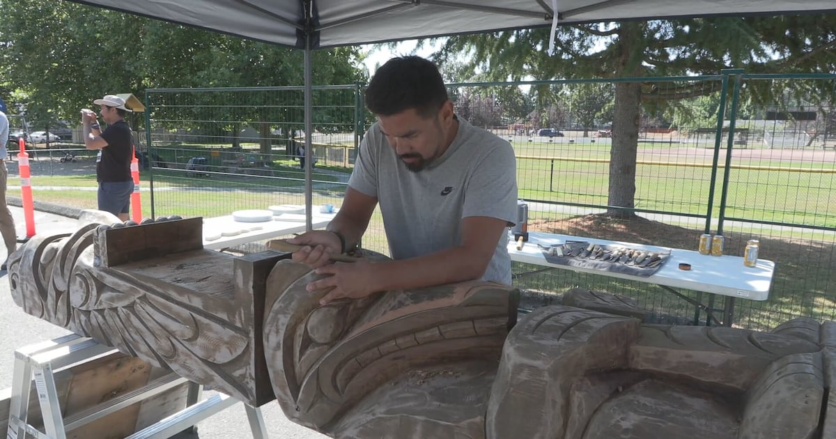 CTVVancouver's tweet card. A carver from the Tsawout First Nation is restoring one of five totems he originally worked on with his father at a park in Vancouver Island’s Brentwood Bay – and it’s spurring community interest.