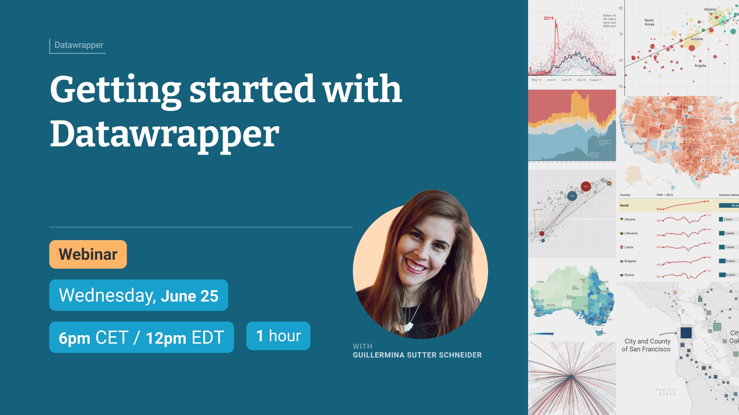 Datawrapper's tweet card. Just starting out with Datawrapper, or curious about whether it’s the right tool for your work, research, or personal projects? This webinar is for you! You’ll learn what Datawrapper’s all about, and...