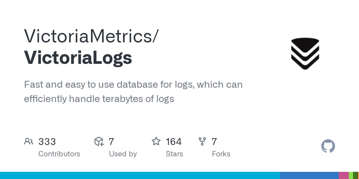 valyala's tweet card. Fast and easy to use database for logs, which can efficiently handle terabytes of logs - VictoriaMetrics/VictoriaLogs