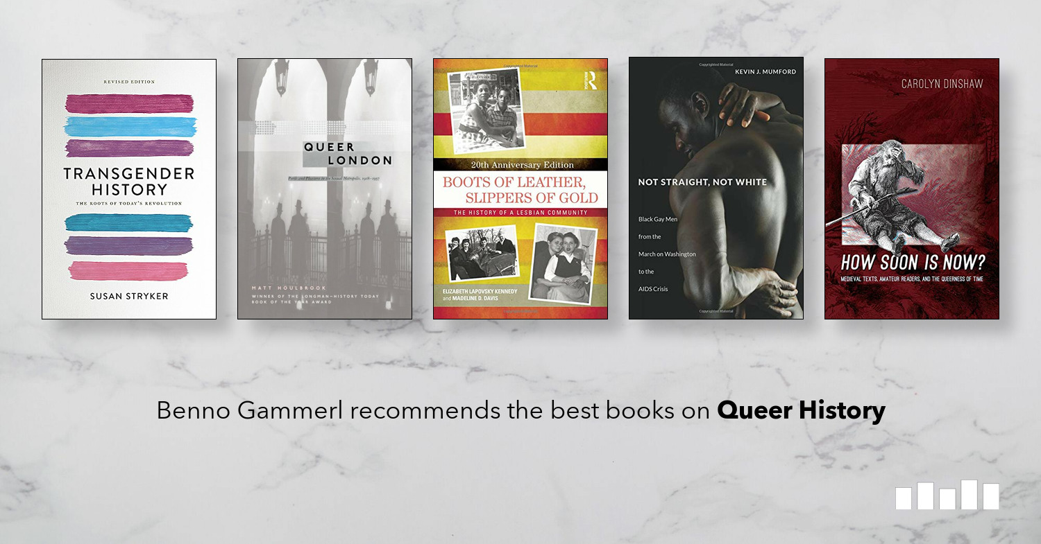 five_books's tweet card. Best books on queer history recommended by Benno Gammerl, Professor of the history of gender and sexuality.