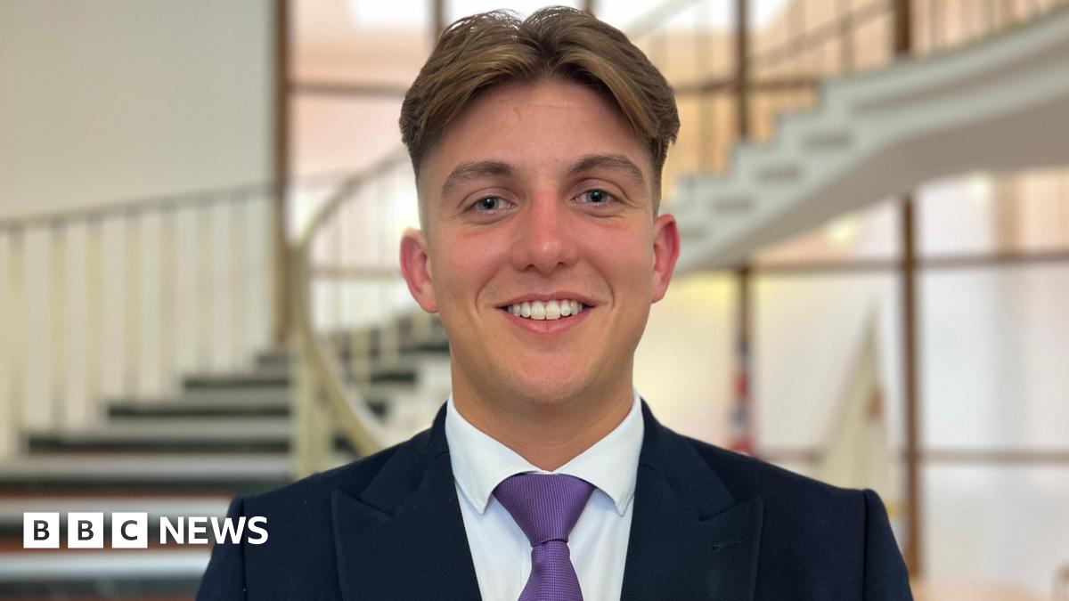 HereBeProof's tweet card. George Finch, the UK's youngest council leader at 19, had thought he would become a history teacher.