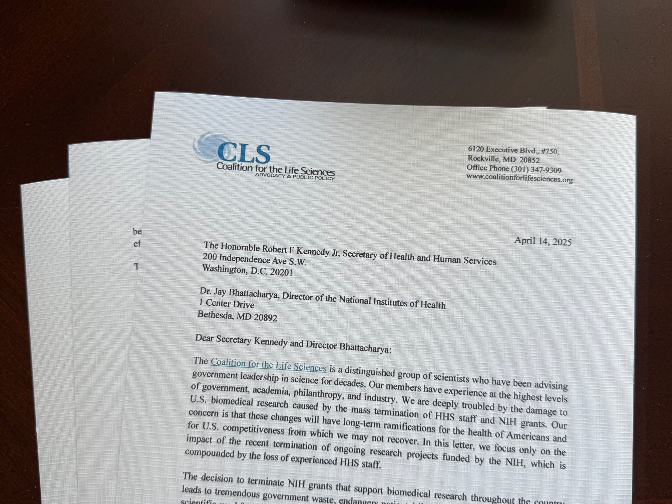 jo44atWID's tweet card. On April 14, 2025, CLS Chair Jo Handelsman and Exec Director Adrienne Hallett sent a letter outlining the tremendous consequences of terminating research and asking that it be reinstated.