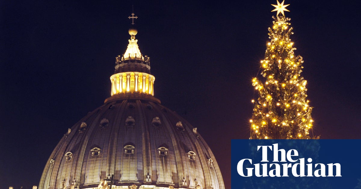 guardianeco's tweet card. Twenty-nine-metre tall fir destined to be chopped down and transported to St Peter’s Square in the Vatican