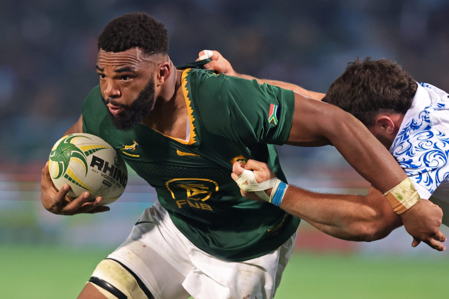 SARugbymag's tweet card. Coach Rassie Erasmus has named a trimmed 37-man squad for the opening two Tests of the Rugby Championship against Australia, with some high-profile omissions grabbing attention.