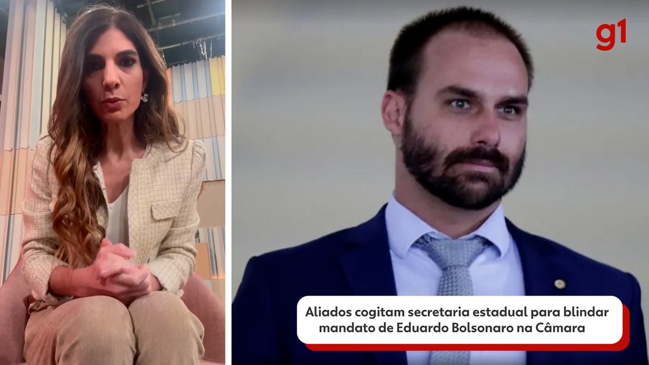 g1's tweet card. Governador do Rio cogita criar secretaria para Eduardo Bolsonaro, mas auxiliares temem reação de empresários, políticos e do Judiciário. Entenda o caso!