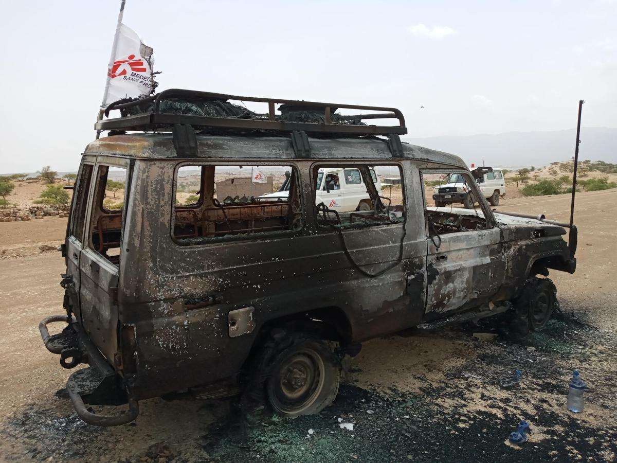 MSF_france's tweet card. Médecins Sans Frontières (MSF) publie les conclusions d'une enquête interne sur le meurtre brutal de trois membres de son personnel - María Hernández Matas, Tedros Gebremariam Gebremichael et...