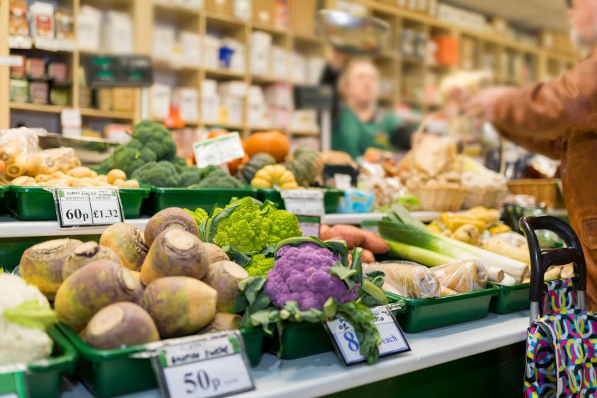 FarmingUK's tweet card. The UK’s fresh food supply is under growing threat, with a report warning that half of all imported fruit and veg could face severe climate-related risks.
