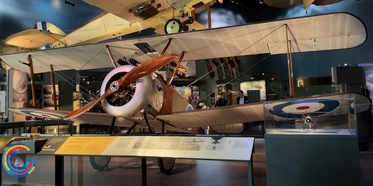 KGNSnews's tweet card. The National Air and Space Museum in Washington D.C. is debuting a whole new look this week. Reporter Molly Martinez joins us now with the birds-eye-view.
