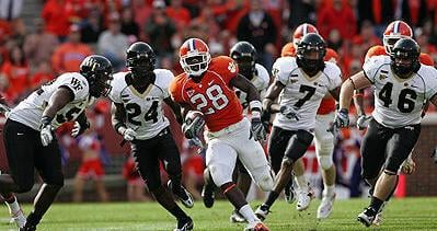 PCGreenville's tweet card. Dabo Swinney and the Tigers have had title winners like Trevor Lawrence, C.J. Spiller and Sammy Watkins. Who are the top 25 playmakers of this quarter century?