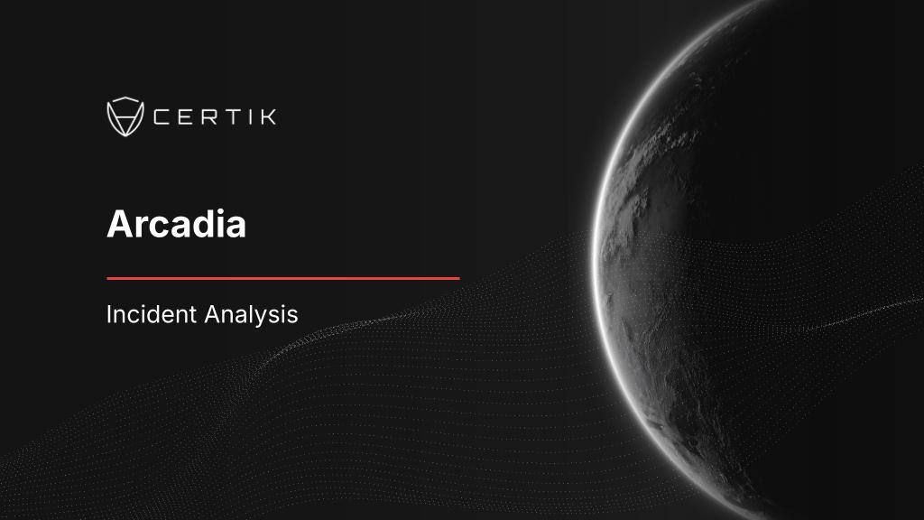 CertiKAlert's tweet card. On 15 July 2025, a malicious actor took advantage of a lack of input validation in Arcadia Finance’s Rebalancer contract to obtain assets by paying off a portion of a user’s debt and withdrawing the...