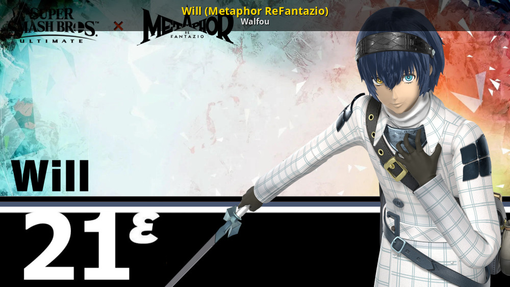 UnbecomingA's tweet card. A Super Smash Bros. Ultimate (SSBU) Mod in the Marth category, submitted by Walfou