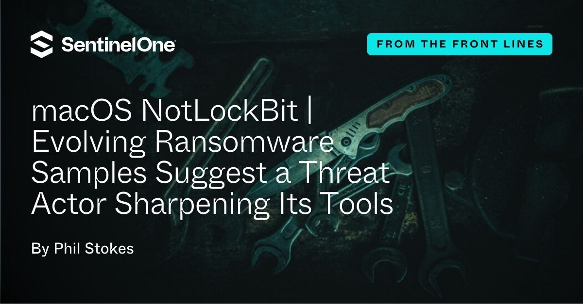 stonepwn3000's tweet card. An unknown threat actor is developing ransomware to lock files and steal data on macOS, and it's not LockBit.