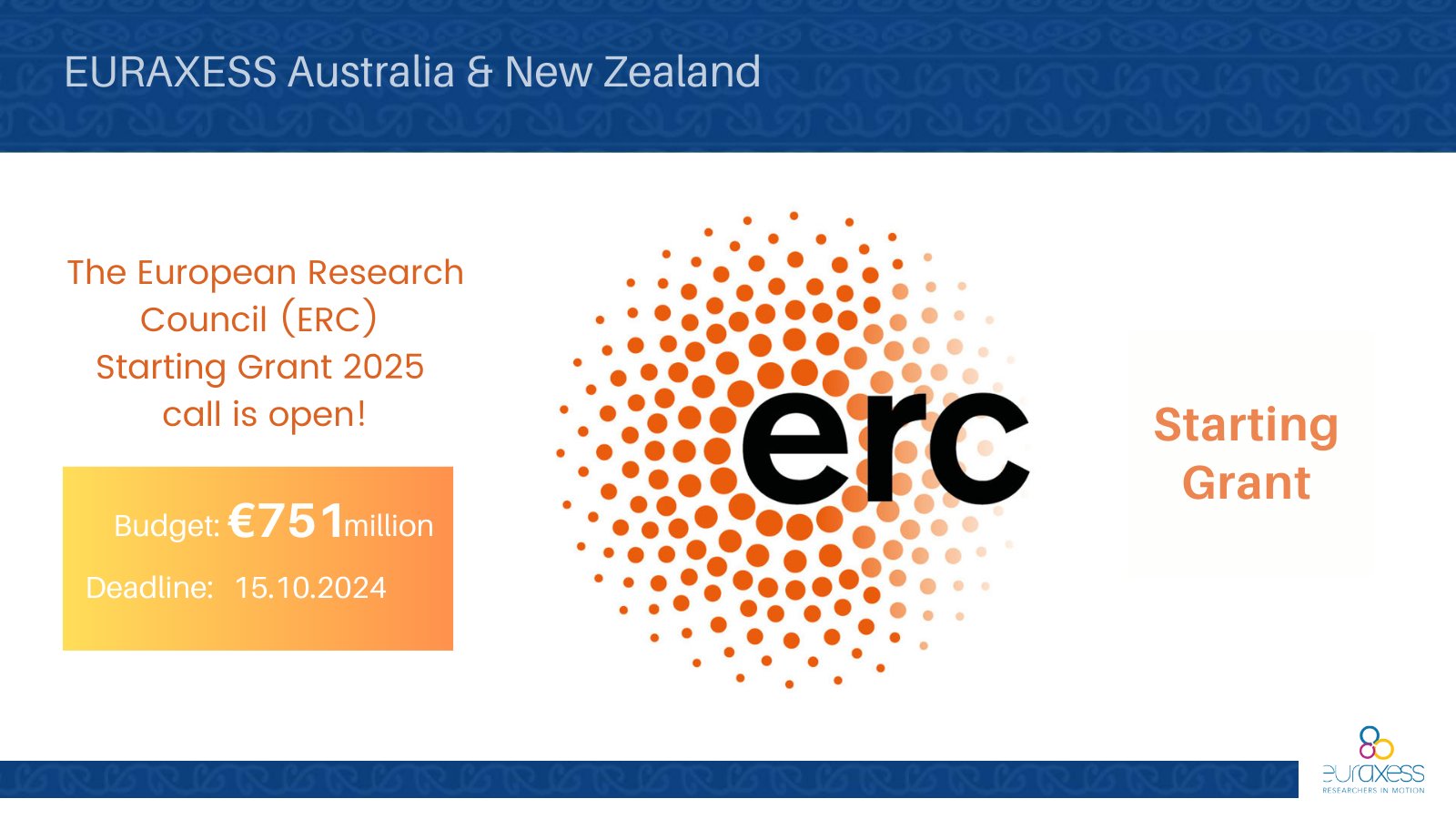 ACNS_ECR's tweet card. The European Research Council (ERC) Starting Grant 2025 call is open! | EURAXESS