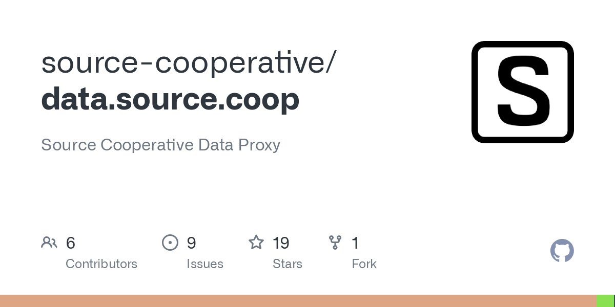 source_coop's tweet card. Source Cooperative Data Proxy. Contribute to source-cooperative/data.source.coop development by creating an account on GitHub.