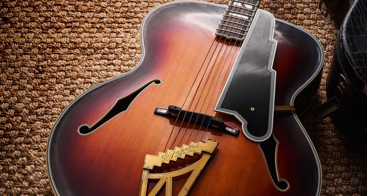 GuitarWorld's tweet card. Over the past 80 years this well-travelled archtop has had illustrious owners and featured on landmark recordings from Miles Davis, Leo Kottke and more