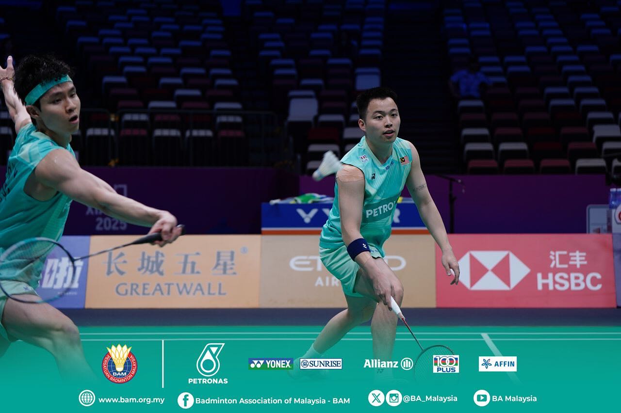 sukanzcom's tweet card. Beregu lelaki No.1 tanah air, Aaron Chia dan Soh Wooi Yik nampaknya memulakan kempen Terbuka China 2025 dengan langkah kanan sekaligus tidak mengulangi penyingkiran awal sepertimana di Terbuka Jepun...