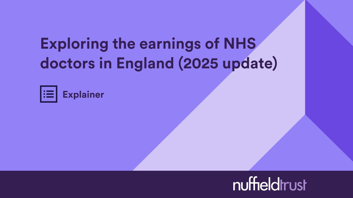 theveindoc's tweet card. Two years ago, we produced an explainer on doctors’ pay in England, exploring how it had changed over time, how it compares to other salaries in the wider economy, and how it compares with what...