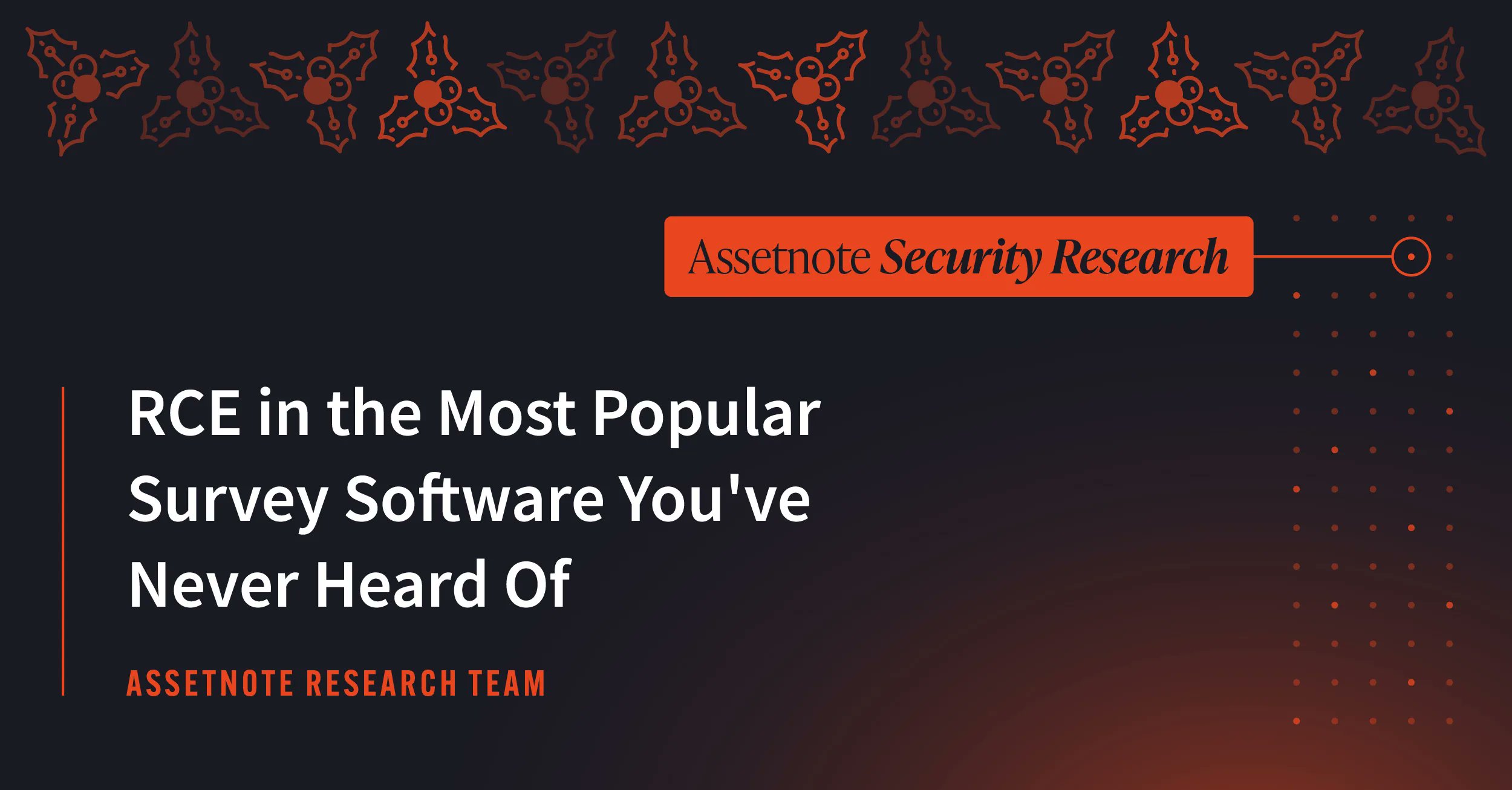 assetnote's tweet card. Searchlight Cyber uncovers remote code execution (RCE) vulnerability in survey software Lighthouse Studio, from Sawtooth Software