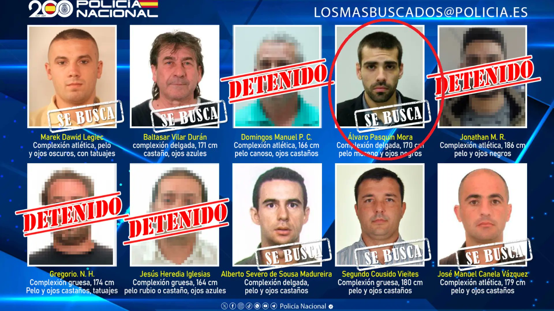 20m's tweet card. Se le buscaba por un delito de abuso sexual cometido en 2017, el cual prescribía en una semana.