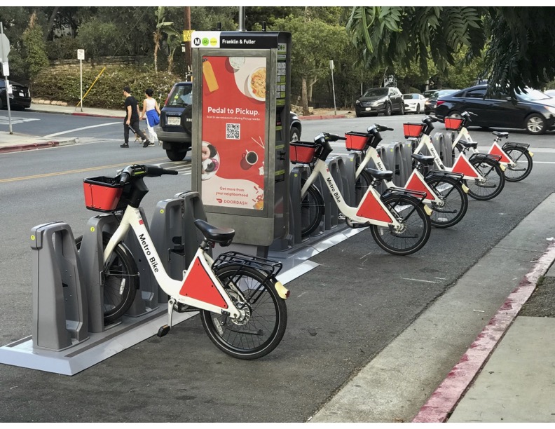 bikinginla's tweet card. There's nowhere to rent a Metro Bike anywhere near LAX if you arrive in the city without one. Which most passengers could be expected to do.