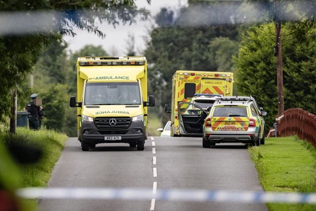BelTel's tweet card. Emergency services are at the scene of a serious ongoing incident in Maguiresbridge.