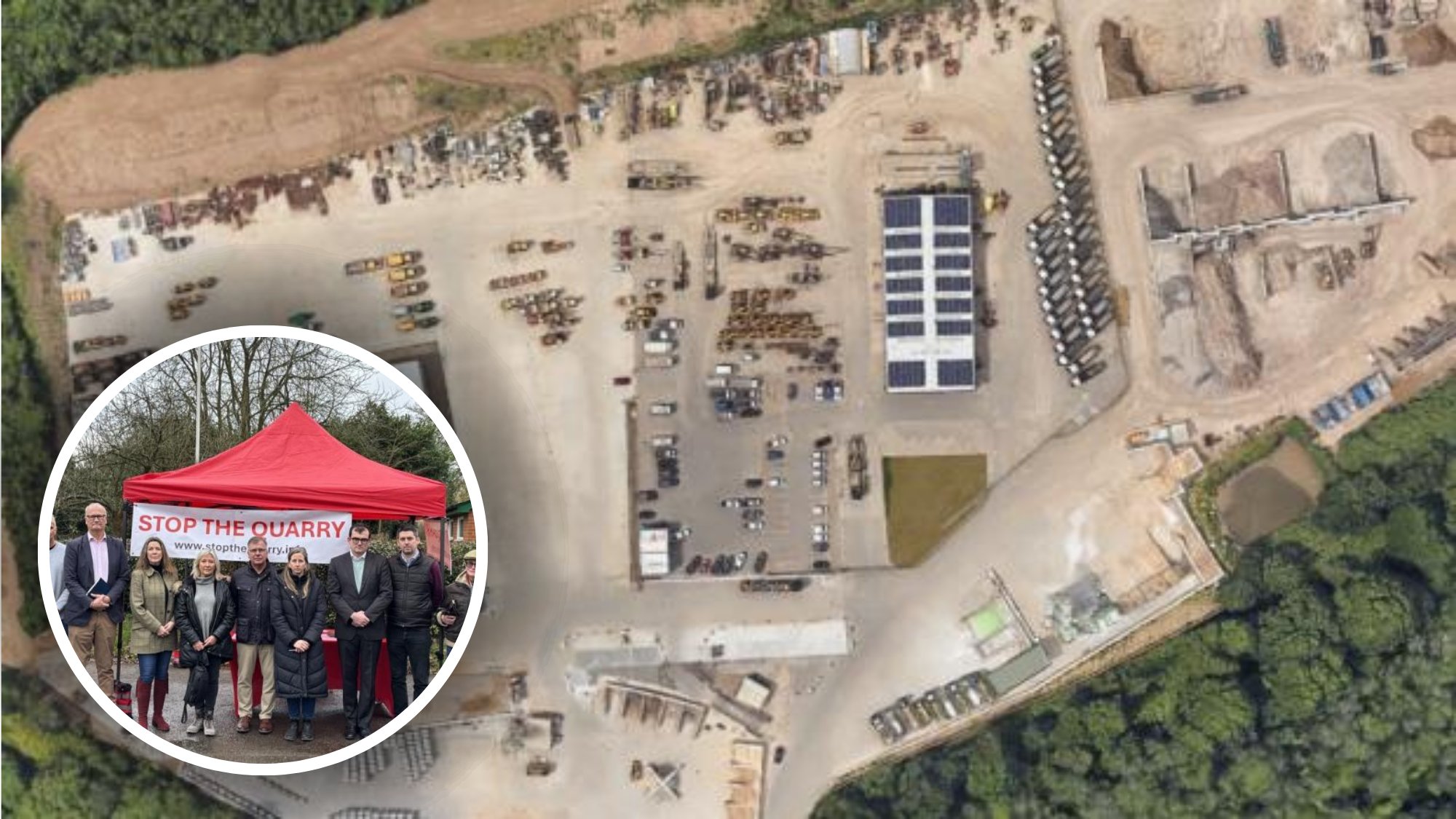 EADT24's tweet card. The official application for a new quarry in Westerfield in the north of Ipswich has been submitted to Suffolk County Council.