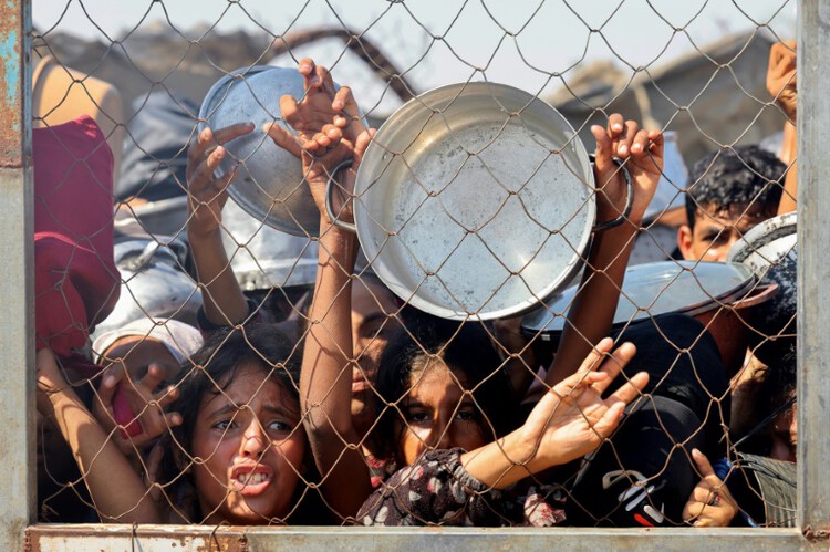 KhalilEJahshan's tweet card. More than 100 aid organisations and human rights groups warned on Wednesday that "mass starvation" was spreading in Gaza, as the United States said its top envoy was heading to Europe for talks on a...