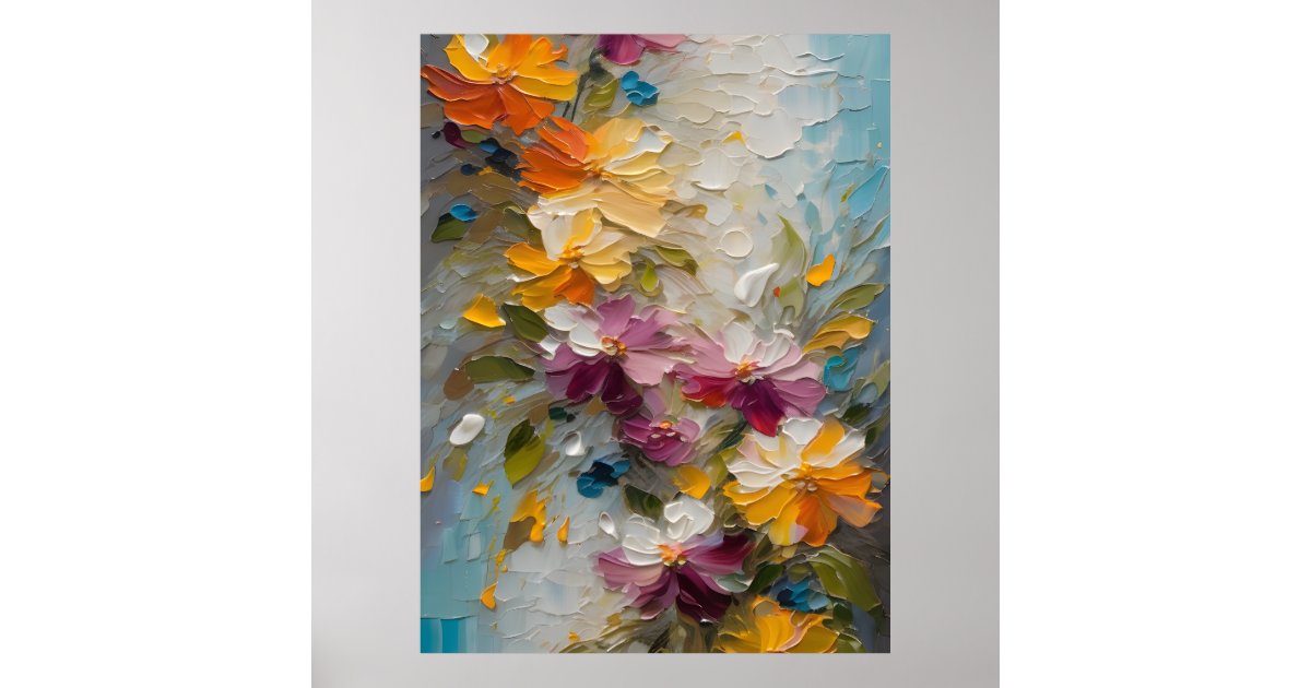 angelandspot's tweet card. A beautiful colorful abstract flowers painting AI generated
