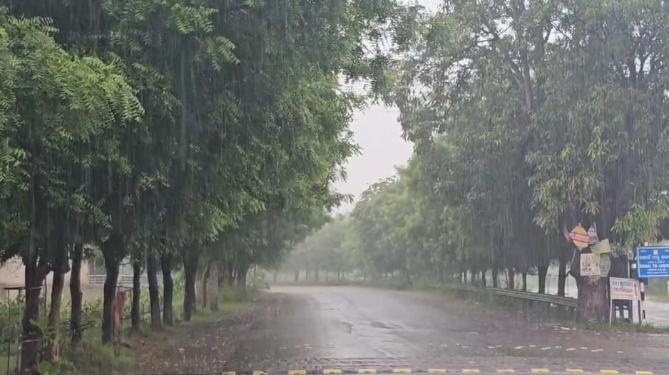 otvnews's tweet card. IMD warns of cyclonic circulation intensifying into low pressure area triggering heavy rainfall in Odisha Yellow Alert for four districts