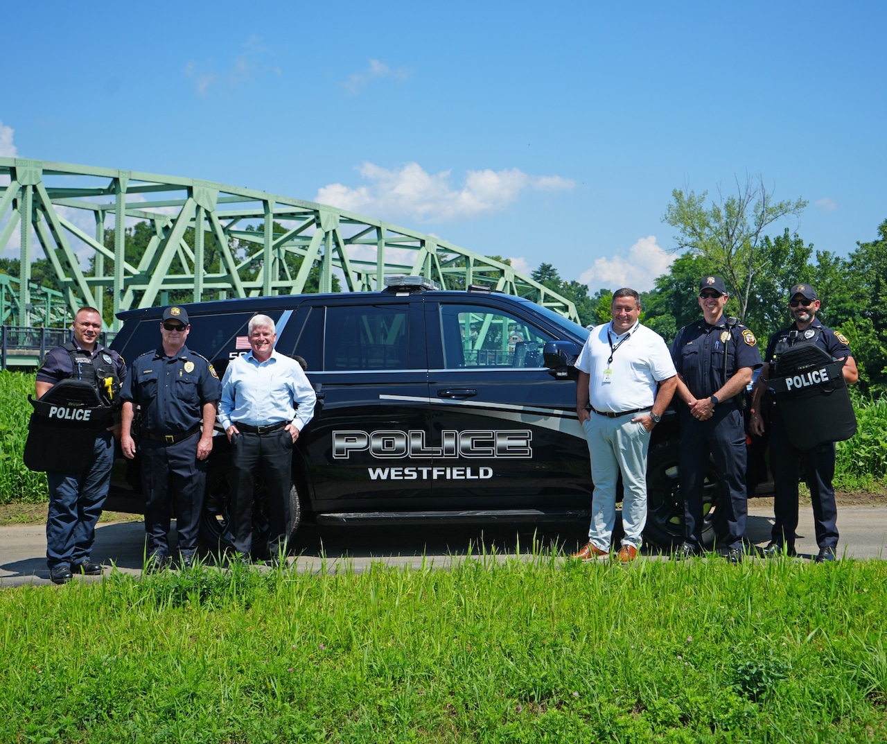 masslivenews's tweet card. To thank the Westfield Police Department for a class it teaches on how to respond to an active attack in a workplace, Westfield Gas & Electric donated two shields to the department.
